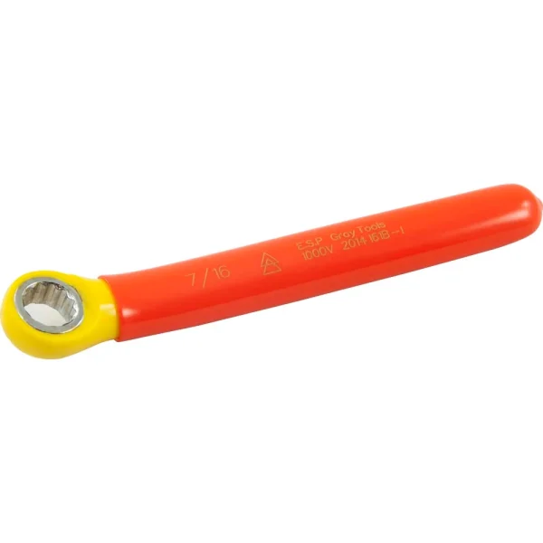 Gray Tools Box End Wrench 7/16", 1000V Insulated (161B-I)