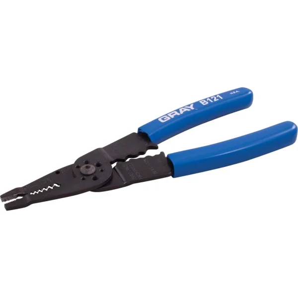 Gray Tools Electrical/electronic 5 In 1 Plier, 9-1/2" Long, Stripper, Crimper & Bolt Cutter (B121)