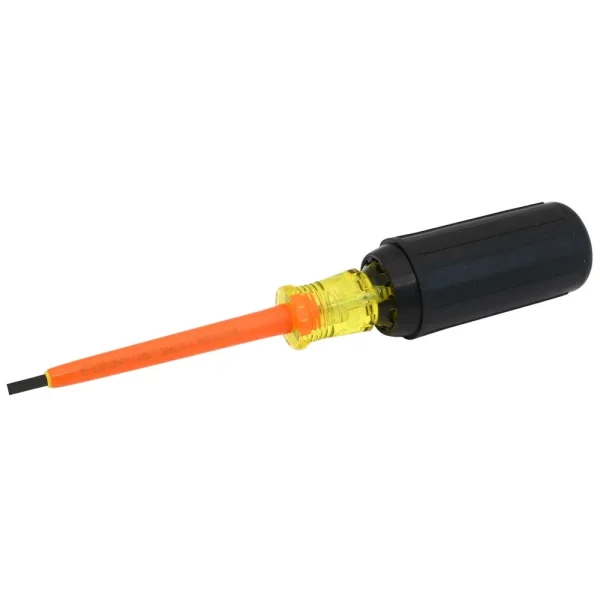 Gray Tools Electrician's Slotted Screwdriver, 3" Blade Length, .016" X 1/8" Tip, 1000V Insulated (30403-I)