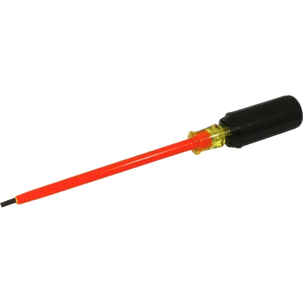 Gray Tools Electrician's Slotted Screwdriver, 6" Blade Length, .020" X 5/32" Tip, 1000V Insulated (30506-I)