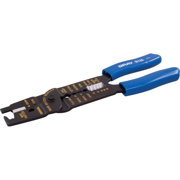 Gray Tools Heavy Duty Multi Purpose Plier, 9-3/4" Long, Stripper/crimper (B125)