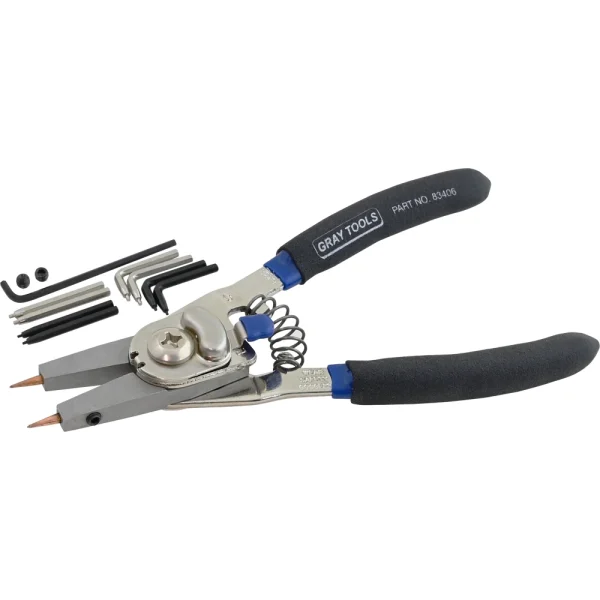 Gray Tools Internal/external Snap Ring Plier, 6" Long, Up To 1" Shaft Diameter (83406)