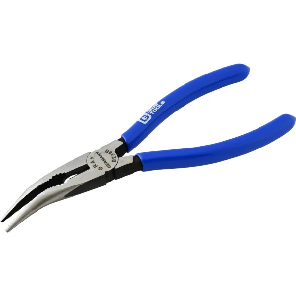 Gray Tools Needle Nose Pliers, 45 Degree Curve With Cutter, 6-1/4" Long, 2" Jaw (B238B)