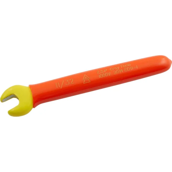 Gray Tools Open End Wrench. 11/32'', 1000V Insulated (E011-I)