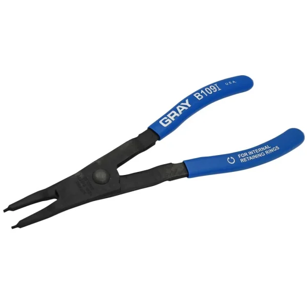 Gray Tools Snap Ring Industrial Internal Plier, 9" Long, Straight .090 Fixed Tip (B109I)