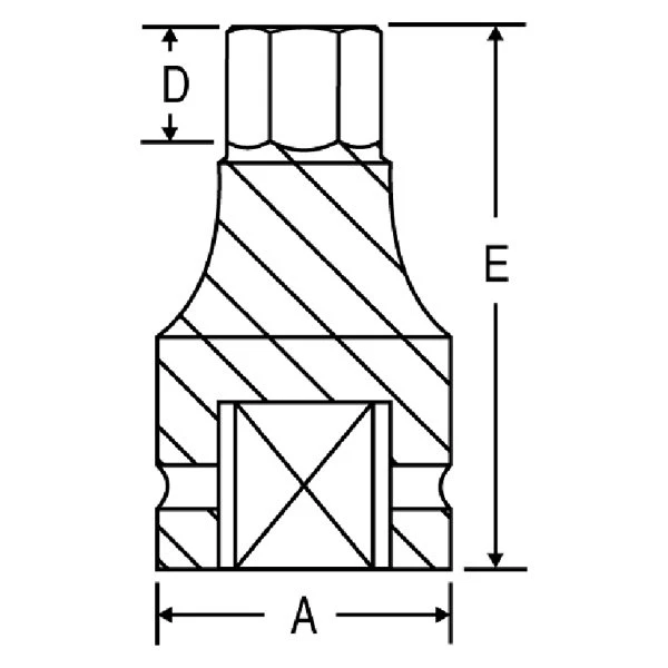 Grey Pneumatic 1-1/2" Drive 1" Hex Impact Bit Socket (6932F) — product image 2