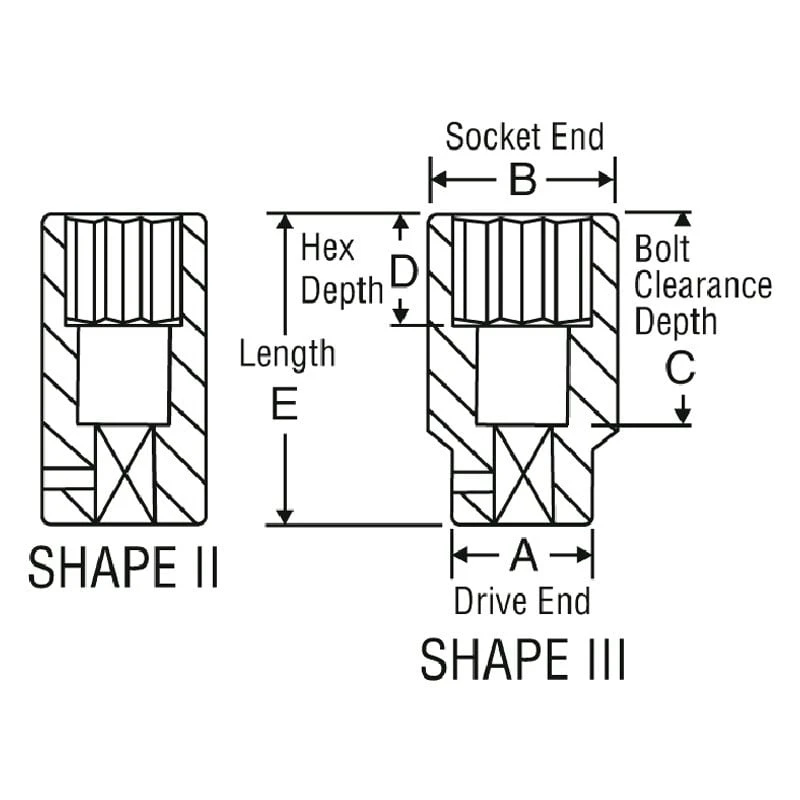 Grey Pneumatic 1/2" Drive 1-1/16" 8-Point Deep Impact Socket (2534SD) — product image 2