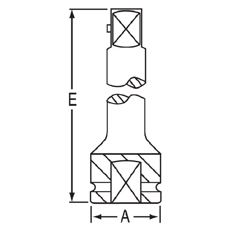 Grey Pneumatic 1/2" Drive 7" Length Locking Pin Impact Extension (2247EL) — product image 2