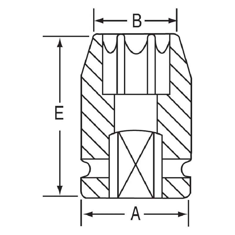 Grey Pneumatic 1/2" Drive E11 External Torx Standard Impact Socket (2111ET) — product image 2