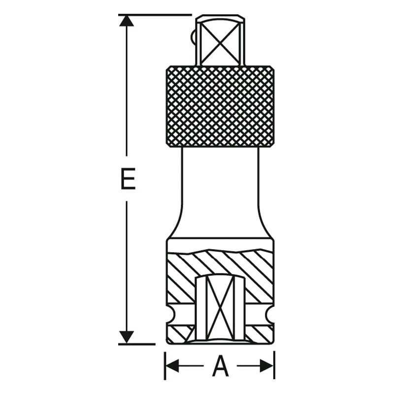 Grey Pneumatic 1/4" Drive 24" Length Locking Pin Impact Extension (964QL) — product image 2