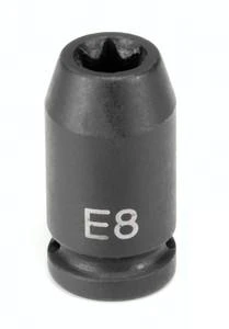 Grey Pneumatic 1/4" Drive E5 External Torx Standard Impact Socket (905ET)