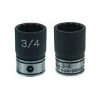 Grey Pneumatic 1/4" Drive X 3/16" Standard Duo 12 Point Impact Socket (89106R)