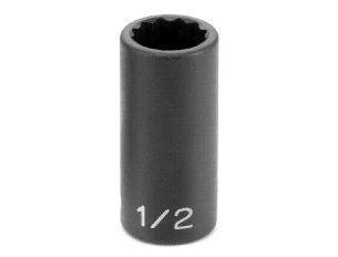 Grey Pneumatic 11/16" X 12 Point Semi-Deep 3/8" Drive Impact Socket (1122SD)