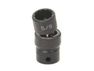 Grey Pneumatic 11/16" X 12 Point Short 3/8" Drive Universal Impact Socket (1122U)