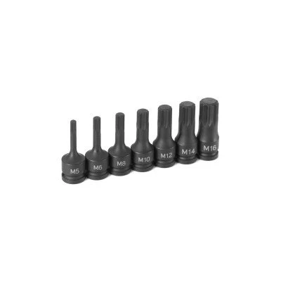 Grey Pneumatic 3/8" Drive 7pc. Triple Square Driver Set (1207S)