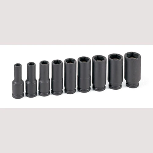 Grey Pneumatic 3/8" Drive 9 Pc. Deep Magnetic Impact Socket (1209DG)