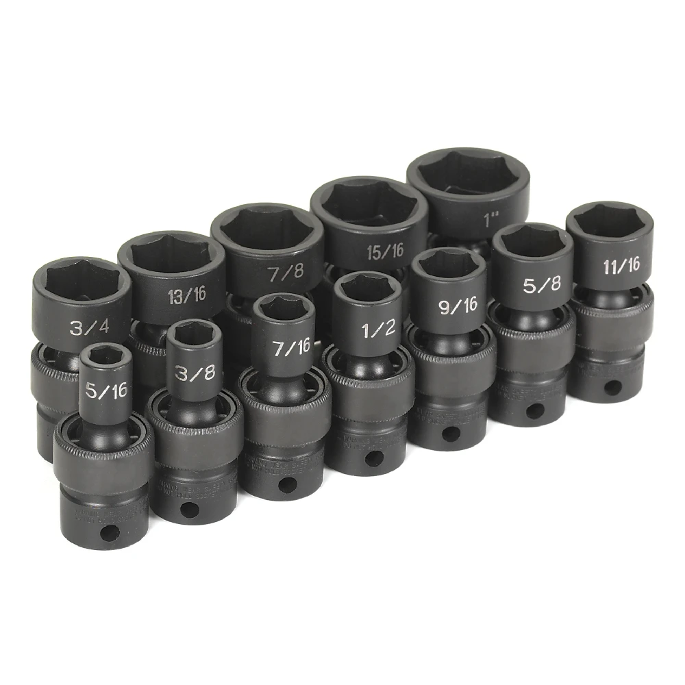 Grey Pneumatic 3/8" Dr. 12 Pc. 6 Pt. Standard Frac. Univ. Set (1212U) — product image 2