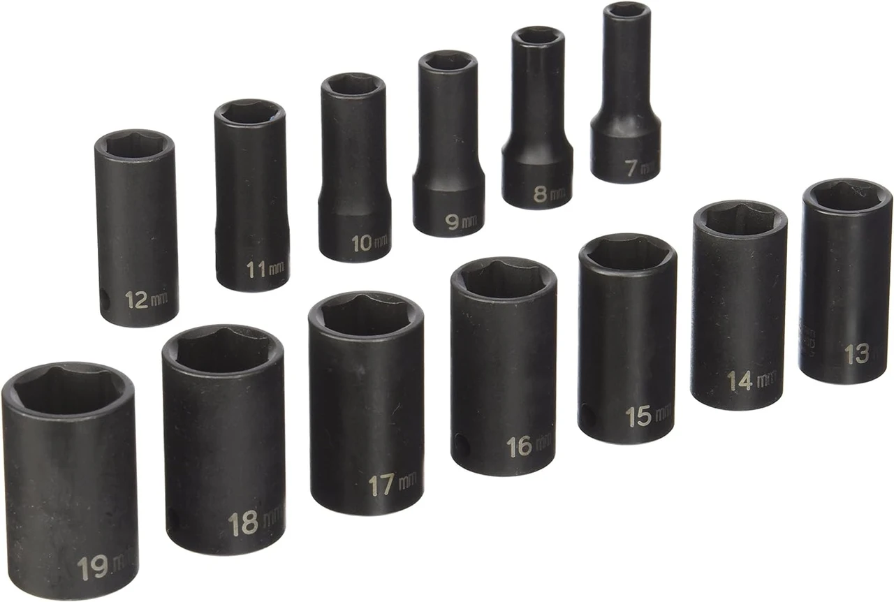 Grey Pneumatic 3/8" Drive 13 Piece Semi-Deep Metric Set (1213MSD) — product image 3