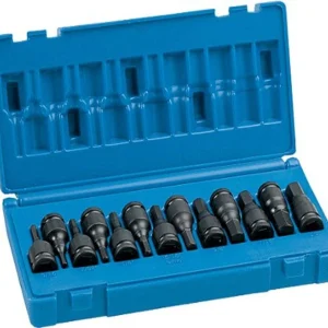Grey Pneumatic 3/8" Dr. 13pc. Combo Hex Driver SAE/Metric Set (1298HC)