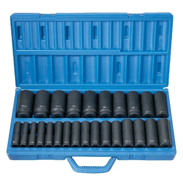 Grey Pneumatic 1/2" Drive 26pc. Deep Length Metric Master Set (1326MD)