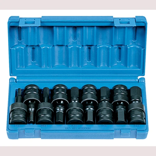 Grey Pneumatic 1/2"Drive 9pc Metric Universal Hex Driver Set (1499UMH)