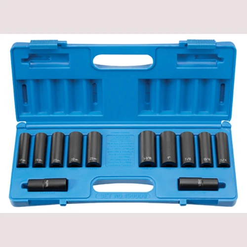 Grey Pneumatic 1/2" Drive 12 Piece Extra-Thin Wall Set (1500DW)