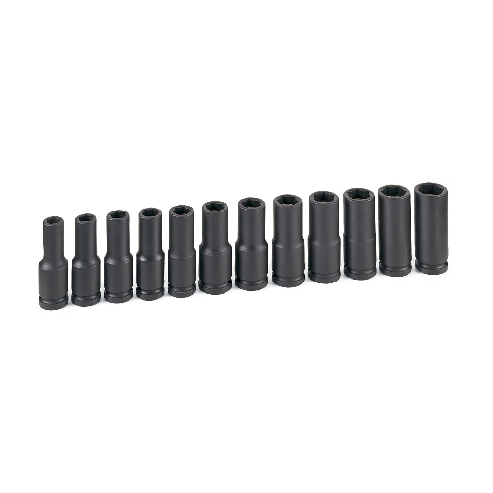 Grey Pneumatic 1/2" Dr. Deep Length Magnetic Impact Set 12pc (1512MDG)