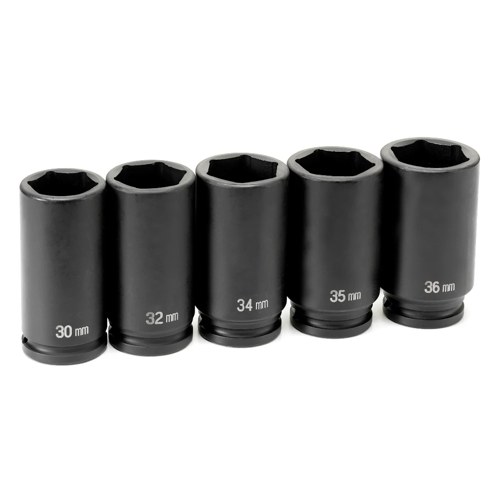 Grey Pneumatic 1/2" Drive 5-Piece Spindle Nut Set (1705SN) — product image 2