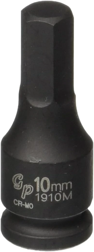 Grey Pneumatic 3/8" Drive x 10mm Hex Driver Socket (1910M)