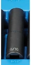 Grey Pneumatic 1/2" Drive x 9/16" Deep - 12 Point Socket (2118D)