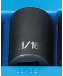 Grey Pneumatic 1/2" Drive x 11/16" Standard - 12 Point Socket (2122R) — product image 2