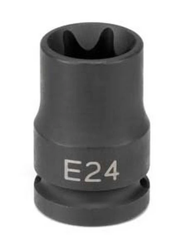 Grey Pneumatic 1/2" Drive x E24 External Star Impact Socket (2124ET)