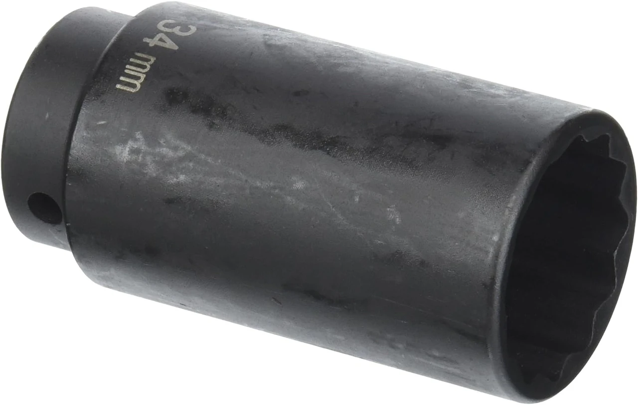 Grey Pneumatic 1/2" Drive x 34mm Standard - 12 Point Socket (2134M)