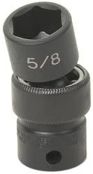 Grey Pneumatic 24Mm X 6 Point Short 1" Drive Universal Impact Socket (4024UM)