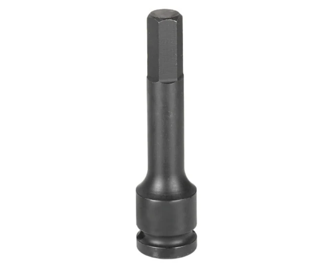 Grey Pneumatic 1/2" Drive x 12mm Hex Driver 4" Length Socket (29124M)