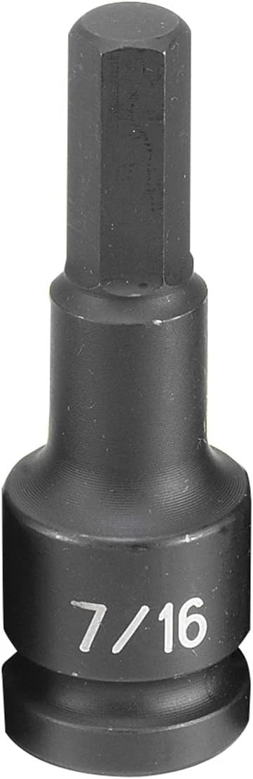 Grey Pneumatic 1/2" Drive x 7/16" Hex Driver Socket (2914F)
