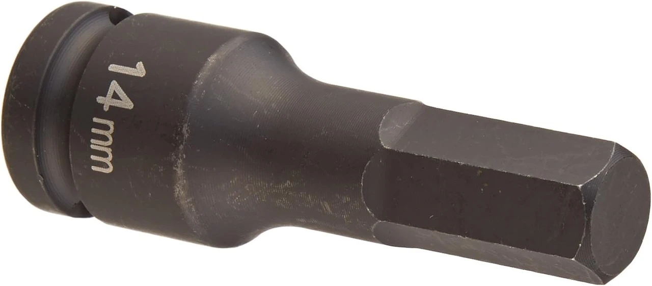 Grey Pneumatic 1/2" Drive x 14mm Hex Driver Socket (2914M)