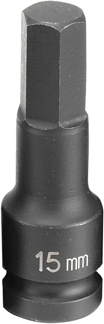 Grey Pneumatic 1/2" Drive x 15mm Hex Driver Socket (2915M)