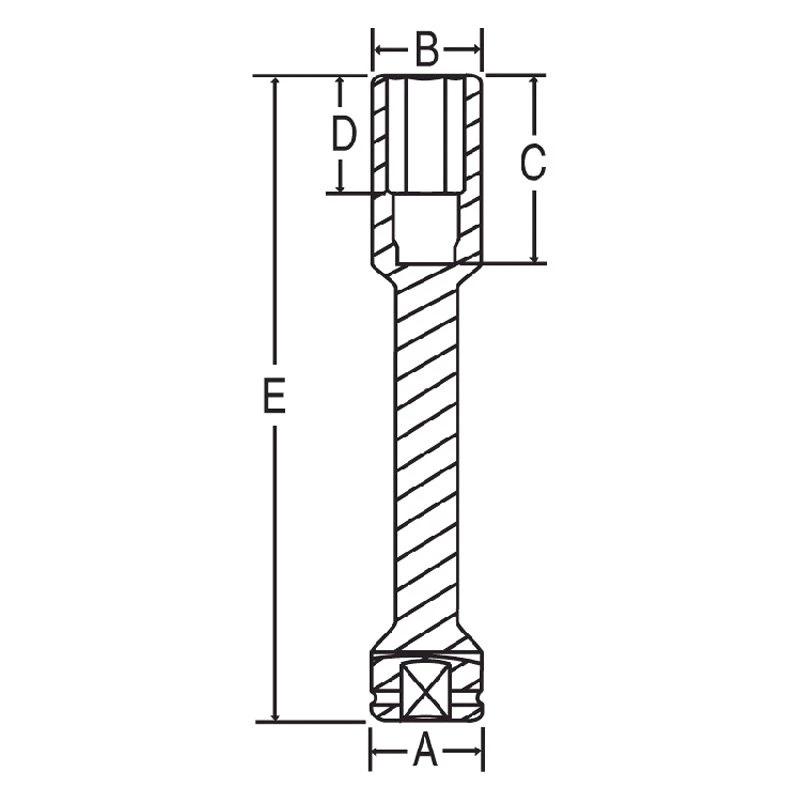 Grey Pneumatic 3/4" Drive 1-1/8" 6-Point Extra-Deep Impact Socket (3436DL) — product image 2