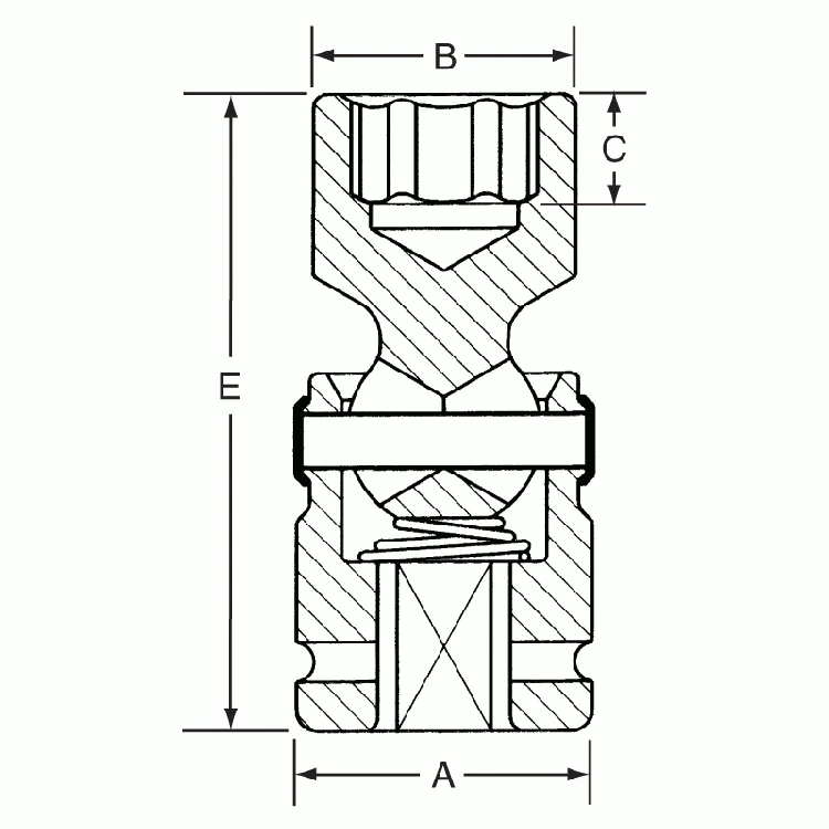 Grey Pneumatic 3/4" Drive X 39Mm Standard Length Universal Socket (3039UM) — product image 2