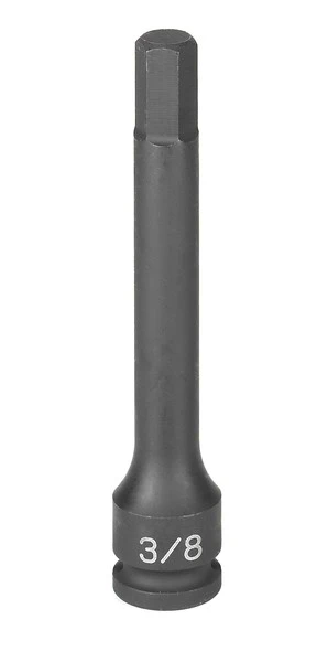 Grey Pneumatic 3/8" Drive 12 Mm Hex Impact Bit Socket (19124M)