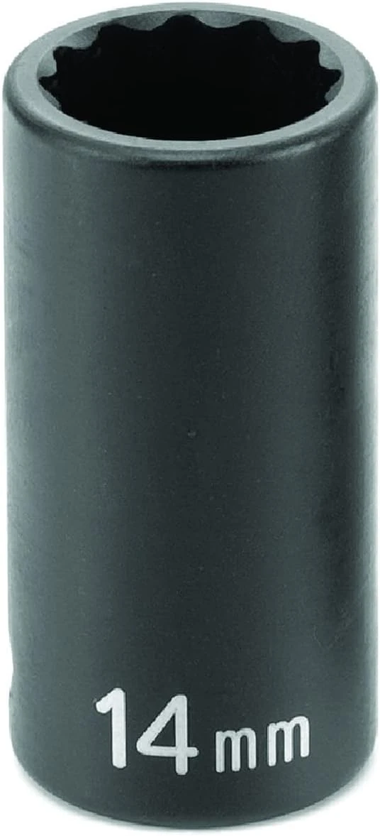 Grey Pneumatic 3/8" Drive 8 Mm 12-Point Semi-Deep Impact Socket (1108MSD)