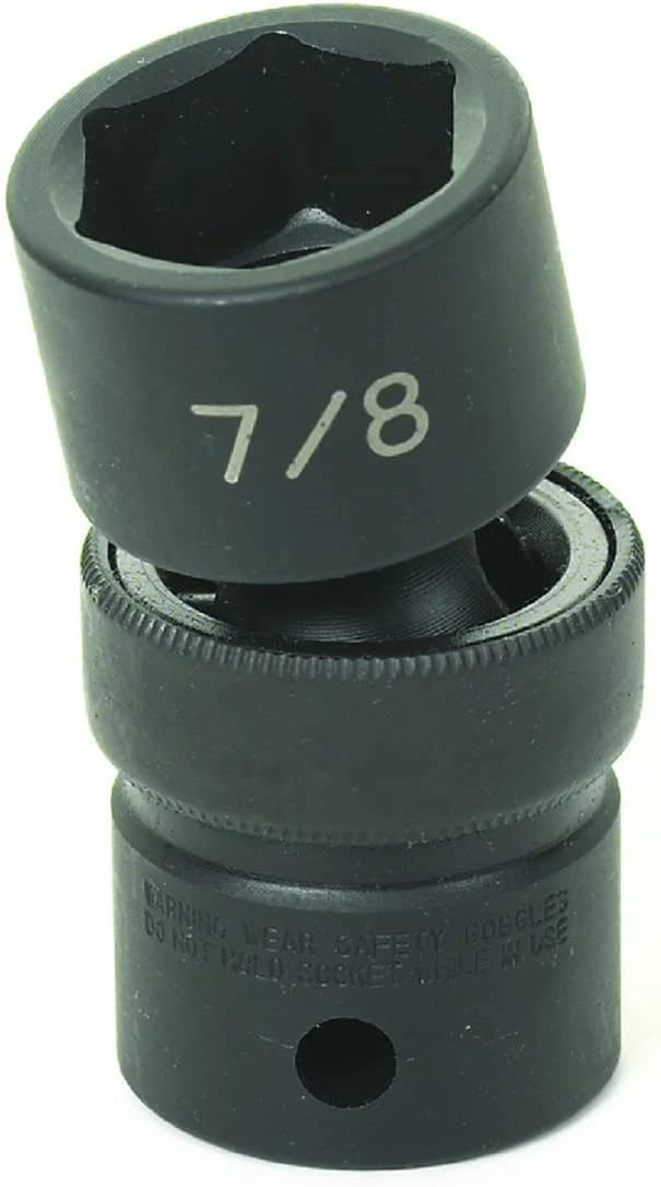 Grey Pneumatic 3/8" X 6 Point Short 1/2" Drive Universal Impact Socket (2012U)