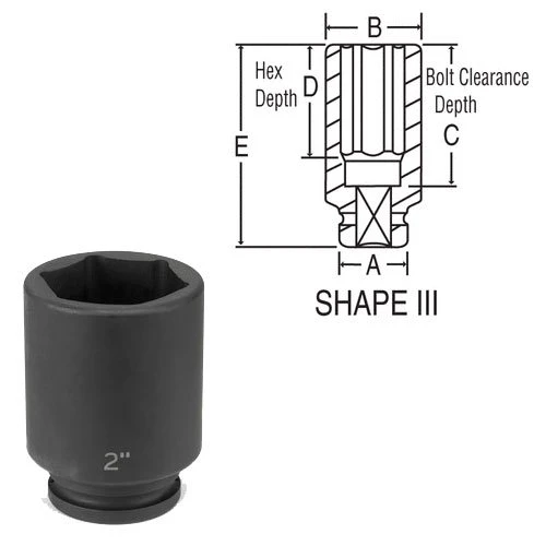 Grey Pneumatic 3/4" Drive x 2-15/16" Deep (3094D)