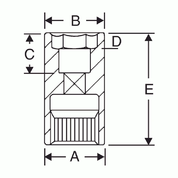 Grey Pneumatic 41Mm X 6 Point Deep #5 Spline Drive Impact Socket (5241MC) — product image 2