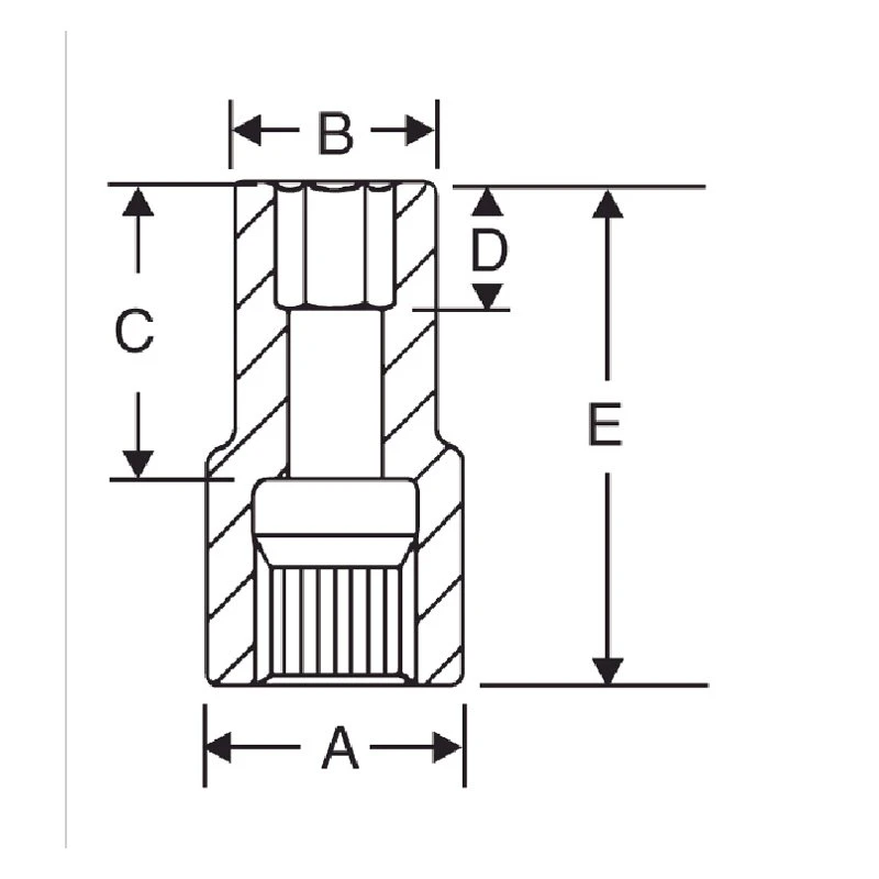Grey Pneumatic #5 Spline Drive 1-1/16" 6-Point Deep Thin Wall Impact Socket (5034DT) — product image 2