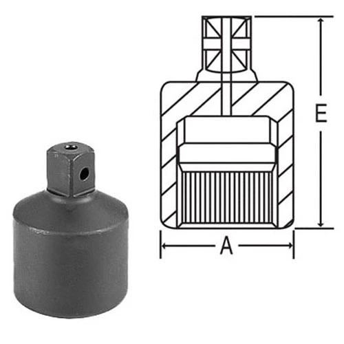 Grey Pneumatic #5 Spline F x 3/4" M Adapter w/ FB Socket (5008AB)
