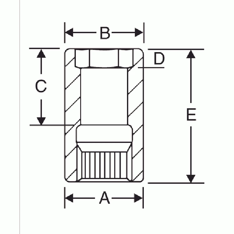 Grey Pneumatic #5 Spline x 1-1/2" Limited Budd Socket (5048DB) — product image 2