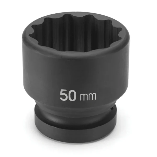 Grey Pneumatic 51Mm X 12 Point Short 1" Drive Impact Socket (4151M)