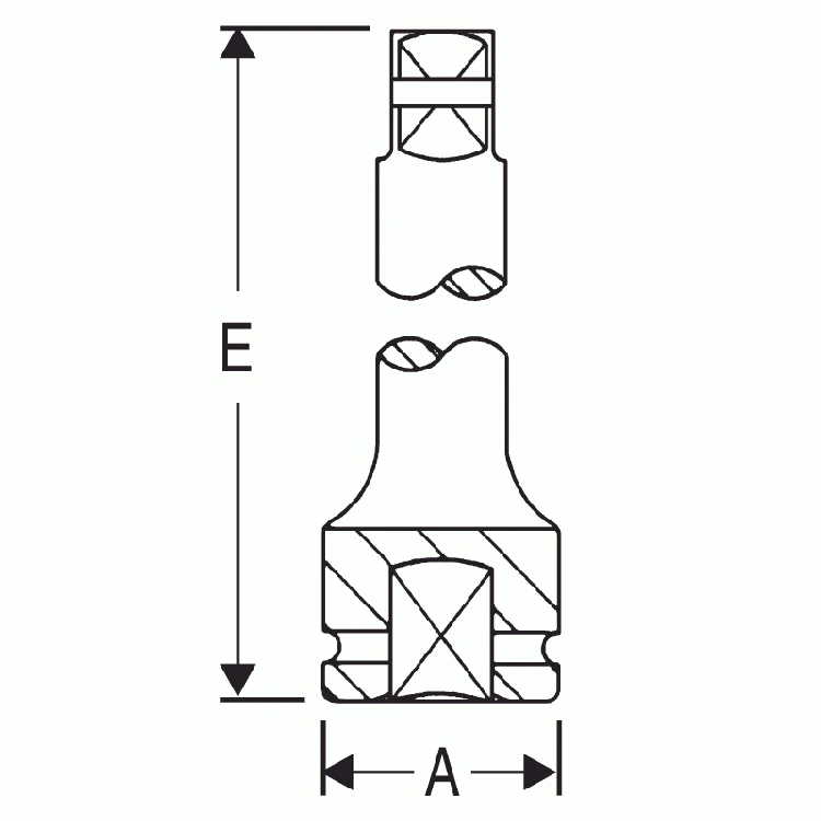Grey Pneumatic 1-1/2" Drive 10" Length Pin Hole Extension (6010E) — product image 2